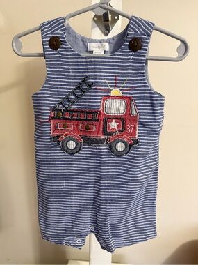 Mudpie Firetruck Romper